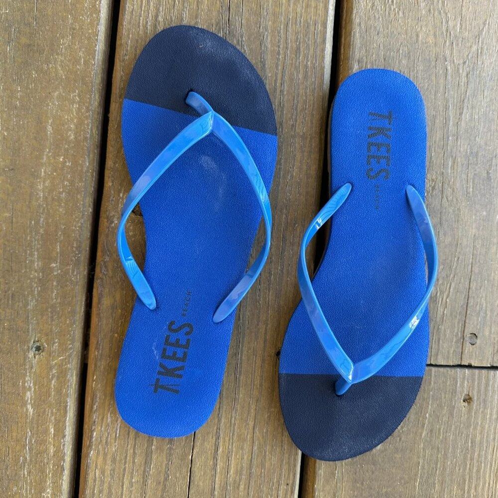 Tkees Blue and Navy Flip Flops